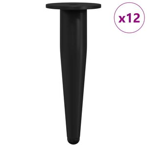 vidaXL B&uacute;tor l&aacute;bak 12 pcs Fekete &Oslash; 40 x 98 mm Vas