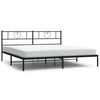 vidaXL fekete f&eacute;m &aacute;gykeret fejt&aacute;ml&aacute;val 200 x 200 cm