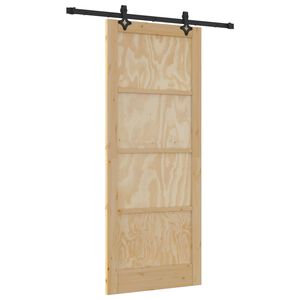 vidaXL Cs&uacute;sz&oacute; ajt&oacute; ORKDAL 86 x 211 cm T&ouml;m&ouml;r Fenyőfa Term&eacute;szetes