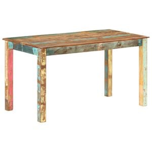 vidaXL t&ouml;m&ouml;r &uacute;jrahasznos&iacute;tott fa &eacute;tkezőasztal 140 x 70 x 76 cm