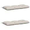 vidaXL Pad p&aacute;rn&aacute;k VIANEN 2 db 100% poli&eacute;szter Feh&eacute;r 120 x 50 x 12 cm