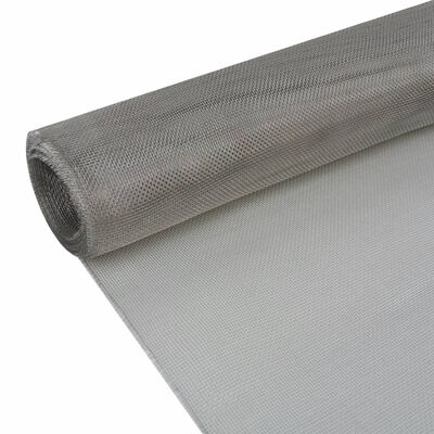 vidaXL ezüstszínű rozsdamentes acélháló 100 x 1000 cm