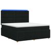 vidaXL LED Boxspring &Aacute;gy Mattal fejt&aacute;ml&aacute;val Fekete 180 x 200 cm Sz&ouml;vet