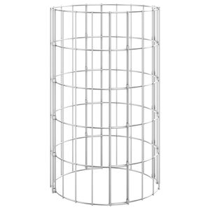 vidaXL k&ouml;r alak&uacute; horganyzott ac&eacute;l gabion oszlop &Oslash;30 x 50 cm