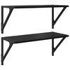 vidaXL Falpolcok 2 db Fekete t&ouml;lgy 60 x 25 x 25,5 cm Szerelt Fa