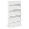 vidaXL Magazin &aacute;llv&aacute;ny Feh&eacute;r 70 x 41 x 126 cm Szerelt Fa