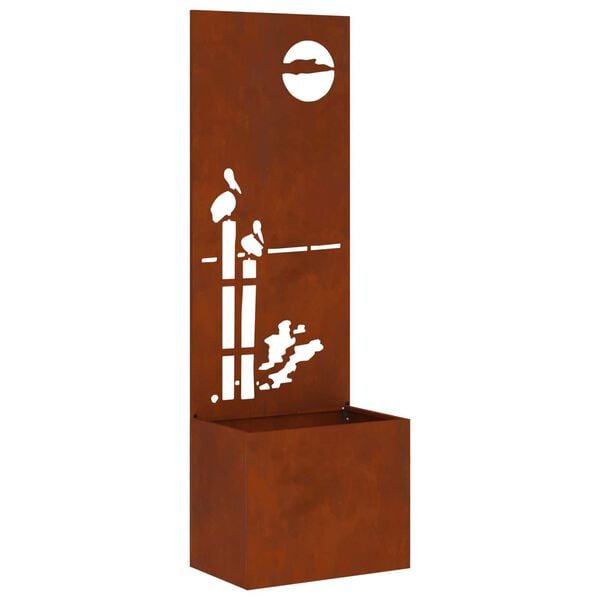 vidaXL Kertv&eacute;dő v&aacute;szon Rozsd&aacute;s 50 x 32 x 150 cm időj&aacute;r&aacute;s&aacute;ll&oacute; ac&eacute;l