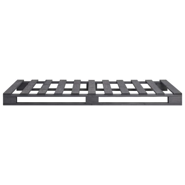 vidaXL szürke tömör fenyőfa raklap ágykeret 90 x 200 cm