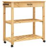 vidaXL MONZA t&ouml;m&ouml;r fenyőfa konyhai kocsi 84 x 40 x 88,5 cm