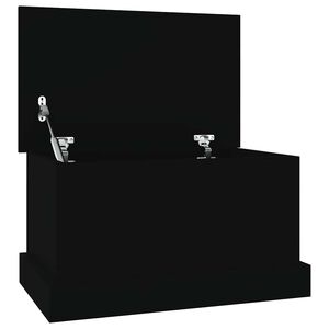 vidaXL fekete szerelt fa t&aacute;rol&oacute;l&aacute;da 50 x 30 x 28 cm