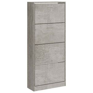 vidaXL betonsz&uuml;rke szerelt fa cipőszekr&eacute;ny 63x24x147 cm