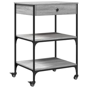 vidaXL sz&uuml;rke sonoma szerelt fa zs&uacute;rkocsi 60 x 48 x 89,5 cm