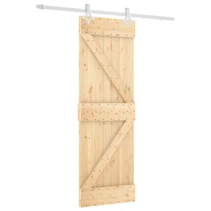vidaXL Cs&uacute;sz&oacute; ajt&oacute; 70 x 210 cm Szil&aacute;rd Fenyőfa (Nem Kezelt)
