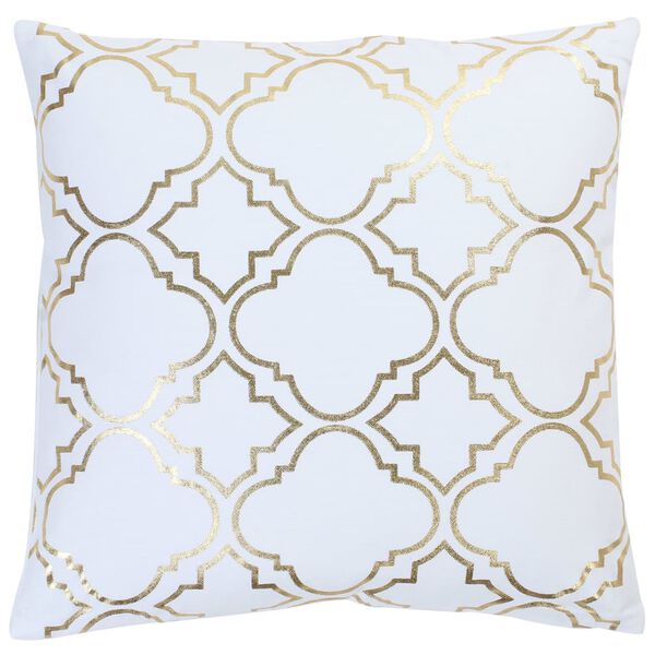 vidaXL 2 db fehér és arany fólia mintás pamut párna 40 x 40 cm