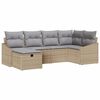 vidaXL Kanap&eacute; Szett 6 db Beige &eacute;s Vil&aacute;gossz&uuml;rke polirattan