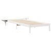 vidaXL &Aacute;gykeret &eacute;jjeliszekr&eacute;nyekkel Feh&eacute;r 90 x 220 cm T&ouml;m&ouml;r fenyőfa