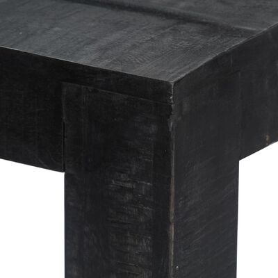 vidaXL fekete tömör mangófa étkezőasztal 118 x 60 x 76 cm