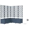 vidaXL Kerti cser&eacute;p 5 pcs Sz&uuml;rke 120 x 120 x 142 cm Műanyag