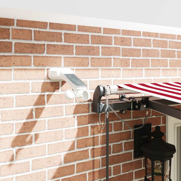 vidaXL Napernyő Anyag tartalmaz Piros &eacute;s Feh&eacute;r 400 &times; 300 cm Poli&eacute;szter