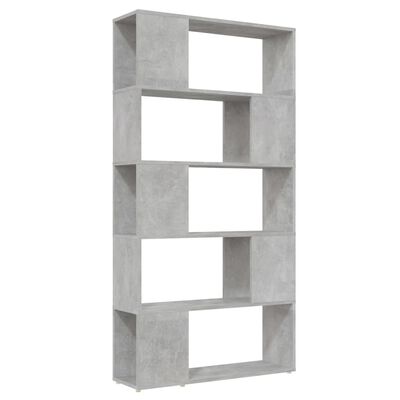 vidaXL betonszürke térelválasztó könyvszekrény 80 x 24 x 155 cm