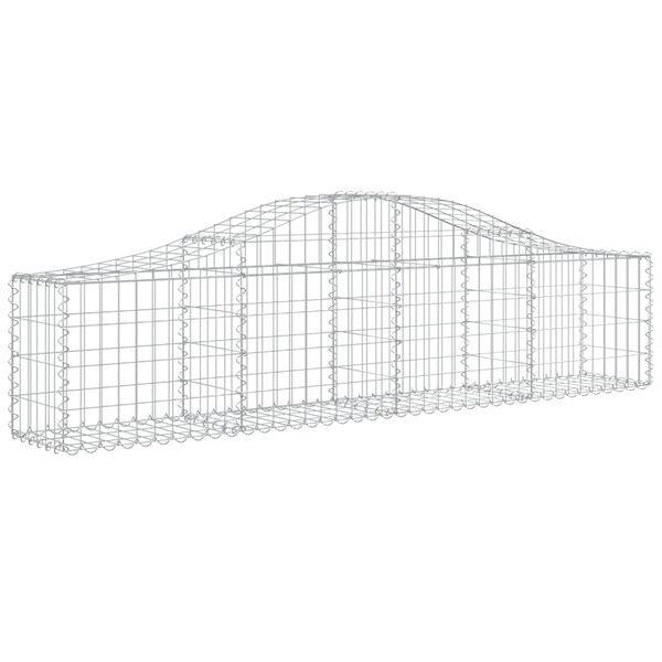 vidaXL 9 db íves horganyzott vas gabion kosár 200x30x40/60 cm
