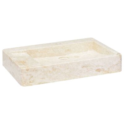 vidaXL krémszínű márvány mosdókagyló 58 x 39 x 10 cm
