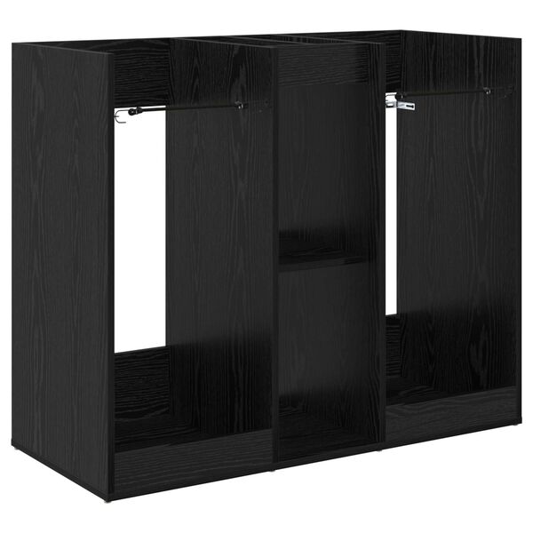 vidaXL Golf Szekr&eacute;ny Egysz&iacute;nű Fekete t&ouml;lgy 102 x 45 x 85,5 cm