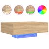 vidaXL sonoma t&ouml;lgy sz&iacute;nű doh&aacute;nyz&oacute;asztal LED-l&aacute;mp&aacute;kkal 85 x 55 x 31 cm