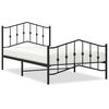 vidaXL fekete f&eacute;m &aacute;gykeret fej- &eacute;s l&aacute;bt&aacute;ml&aacute;val 107 x 203 cm