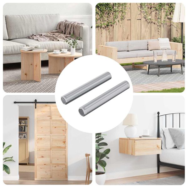 vidaXL Menetes R&uacute;d 2 pcs Ez&uuml;st 8 x 55 mm Ac&eacute;l