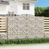 vidaXL &iacute;ves horganyzott vas gabion kos&aacute;r 300 x 50 x 200/220 cm
