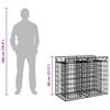 vidaXL Gabion emelt &aacute;gy Ez&uuml;st 100 x 50 x 80 cm Horganyzott ac&eacute;l