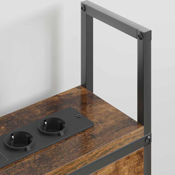 vidaXL T&aacute;rol&oacute;s Fejt&aacute;mla T&ouml;ltő &Aacute;llom&aacute;ssal F&uuml;st&ouml;lt t&ouml;lgy 120 cm Faanyag