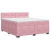 vidaXL Boxspring &aacute;gy matraccal R&oacute;zsasz&iacute;n 140 x 200 cm B&aacute;rsony
