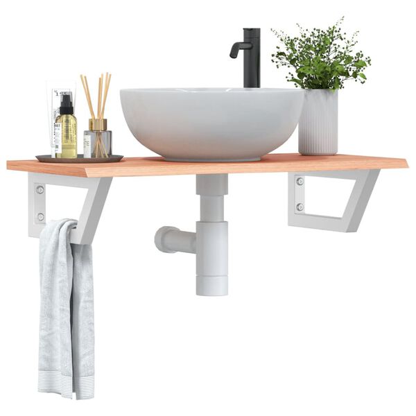 vidaXL ac&eacute;l &eacute;s t&ouml;m&ouml;r t&ouml;lgyfa falra szerelhető mosd&oacute;polc