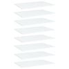 vidaXL 8 db feh&eacute;r forg&aacute;cslap k&ouml;nyvespolc 60 x 40 x 1,5 cm