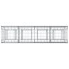 vidaXL Gabion emelt &aacute;gy 2 pcs Ez&uuml;st 200 x 50 x 80 cm Horganyzott ac&eacute;l