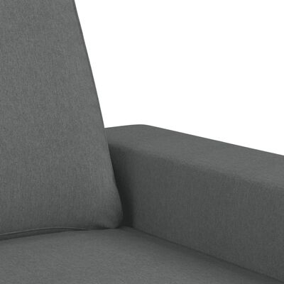 vidaXL 3 személyes sötétszürke szövet kanapé lábtartóval 180 cm