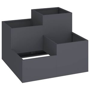 vidaXL Kerti cser&eacute;p Antracit 80 x 80 x 60 cm Ac&eacute;l