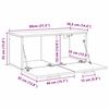 vidaXL Fali Szekr&eacute;ny Musta tammi 80 x 36.5 x 35 cm Faanyag