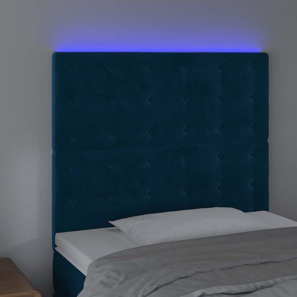 vidaXL s&ouml;t&eacute;tk&eacute;k b&aacute;rsony LED-es fejt&aacute;mla 90x5x118/128 cm