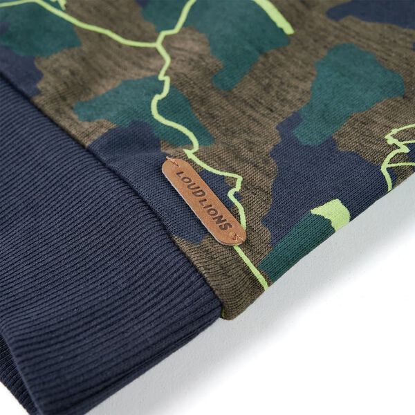 Sötét keki melange gyerekpulóver 128