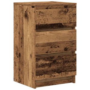 vidaXL antik fa &eacute;jjeliszekr&eacute;ny 3 fi&oacute;kkal 39x35x65 cm