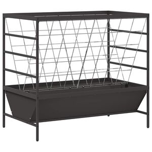 vidaXL Haszon&aacute;llat Etető Fekete 100 x 60 x 90 cm 15 kg