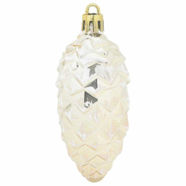 vidaXL Karácsonyi tobozlabda 40 pcs pezsgőszín