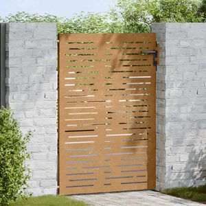 vidaXL n&eacute;gysz&ouml;gmint&aacute;s corten ac&eacute;l kerti kapu 85 x 150 cm