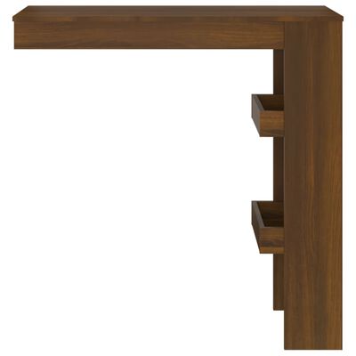vidaXL barna tölgyszínű fatermék fali bárasztal 102 x 45 x 103,5 cm