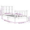 vidaXL feh&eacute;r t&ouml;m&ouml;r fenyőfa &aacute;gy matrac n&eacute;lk&uuml;l 90 x 200 cm