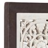vidaXL barna &eacute;s feh&eacute;r k&eacute;zzel faragott fali panel MDF 60 x 60 x 1,5 cm
