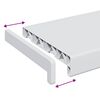 vidaXL Ablakp&aacute;rk&aacute;ny Feh&eacute;r 120 x 25 x 4,5 cm PVC